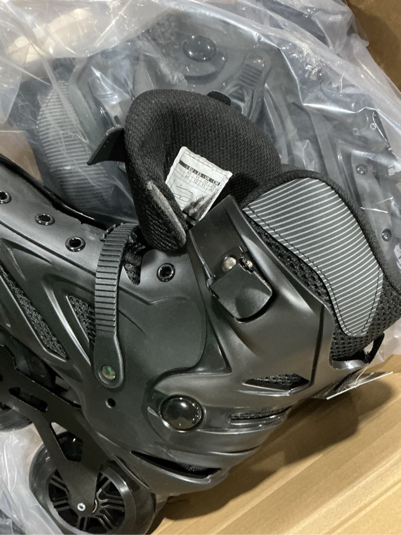 Condition photo showing Good Condition for jeuwith inline skates for women men, outdoor street blades roller adult male female, professional fitness roller skates blades for unisex black men7/women8/26cm