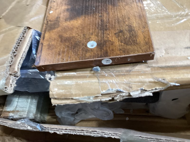Condition photo showing Good Condition for decofy king bed frame with 2 storage drawers, upholstered platform bed frame with charging station, metal slat support, no box spring needed, noise-free, grey grey king (u.s. standard) with drawer