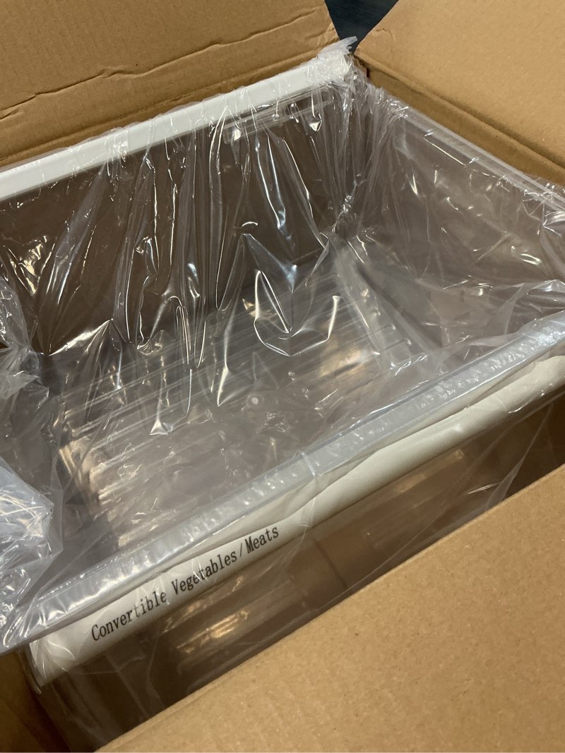 Condition photo showing Good Condition for [2 pack] upgraded 2188656 fridge crisper drawer humidity control drawer upper & 2188664 crisper bin lower for whirlpool fridge crisper drawer,kenmore whirlpool refrigerator drawer replacement parts