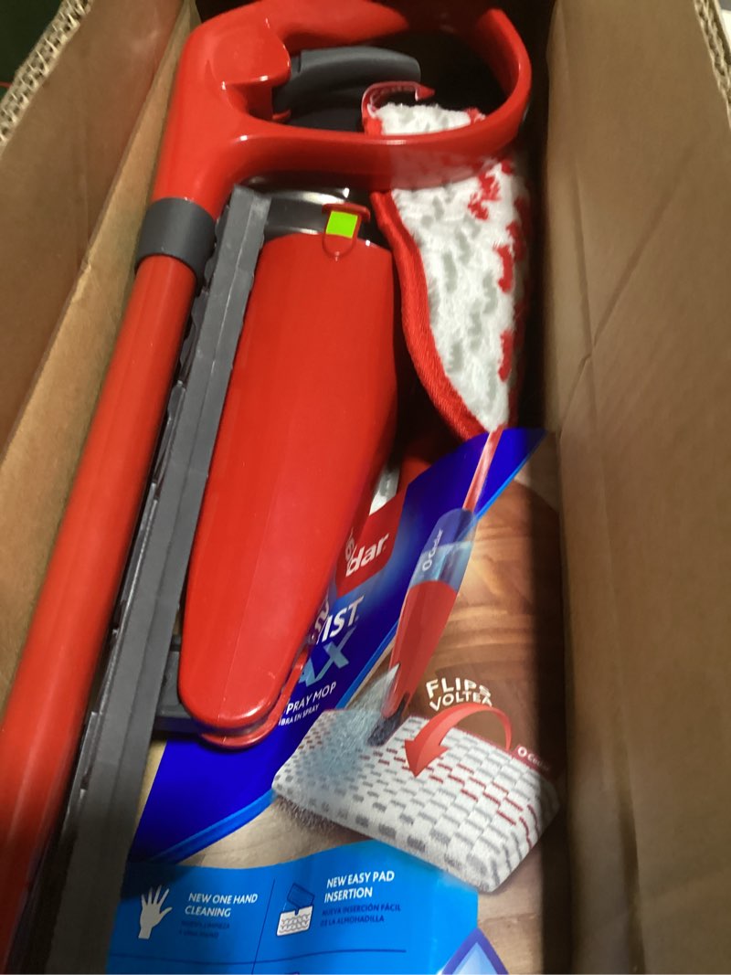 Condition photo showing Good Condition for o-cedar promist max microfiber spray mop, red spray mop spray mop