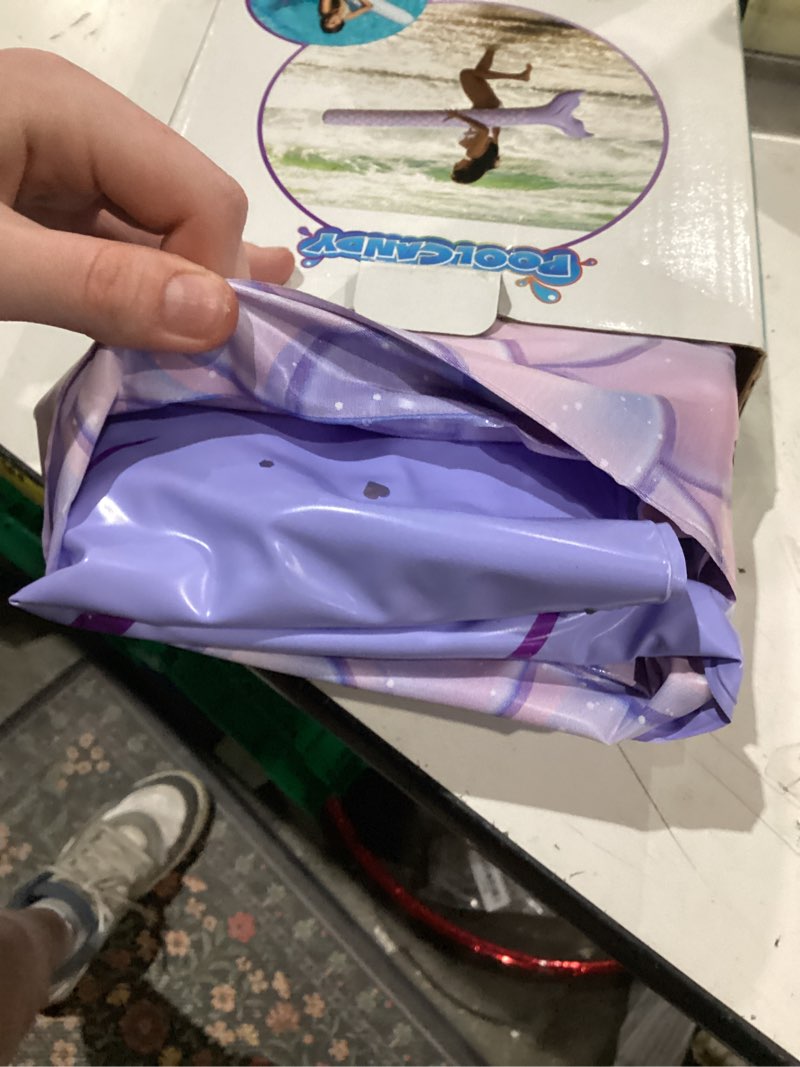 Condition photo showing As Is for poolcandy inflatable jumbo swim noodles mermaid realprint swim noodle with tale