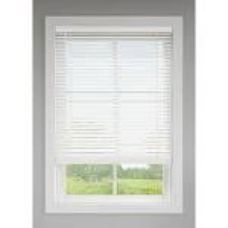 levolor 2-in white faux wood blinds 34-in x 64-in