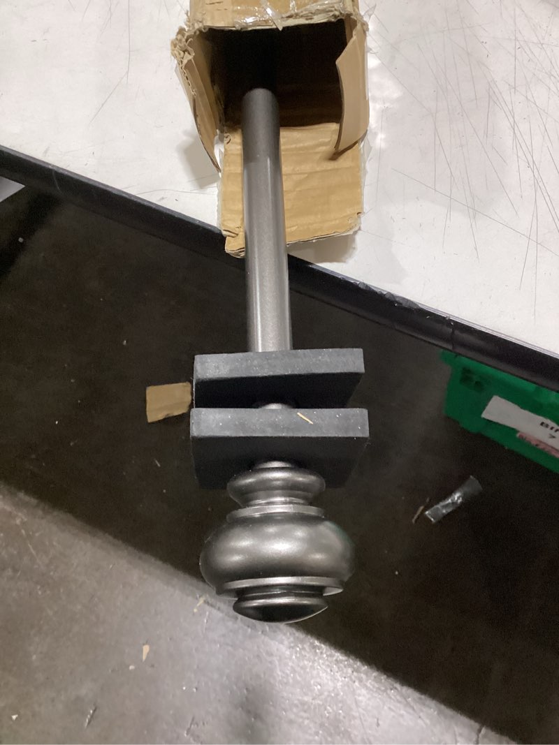 Condition photo showing Good Condition for H.VERSAILTEX Window Curtain Rods for Windows 48 to 84 Inches Adjustable Decorative 3/4 Inch Diameter Single Window Curtain Rod Set with Classic Finials, Pewter 48"-84" Pewter