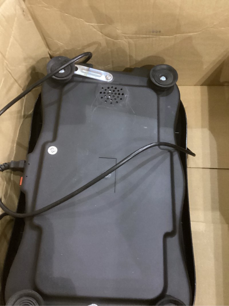 Condition photo showing As Is for AXV Vibration Plate Fitness Platform Exercise Machine Vibrating Shaking Full Body Shaker Workout Vibrate Stand Shake Board Sport Gym for Weight Loss Fat Burner for Women Men SLIM-BLACK