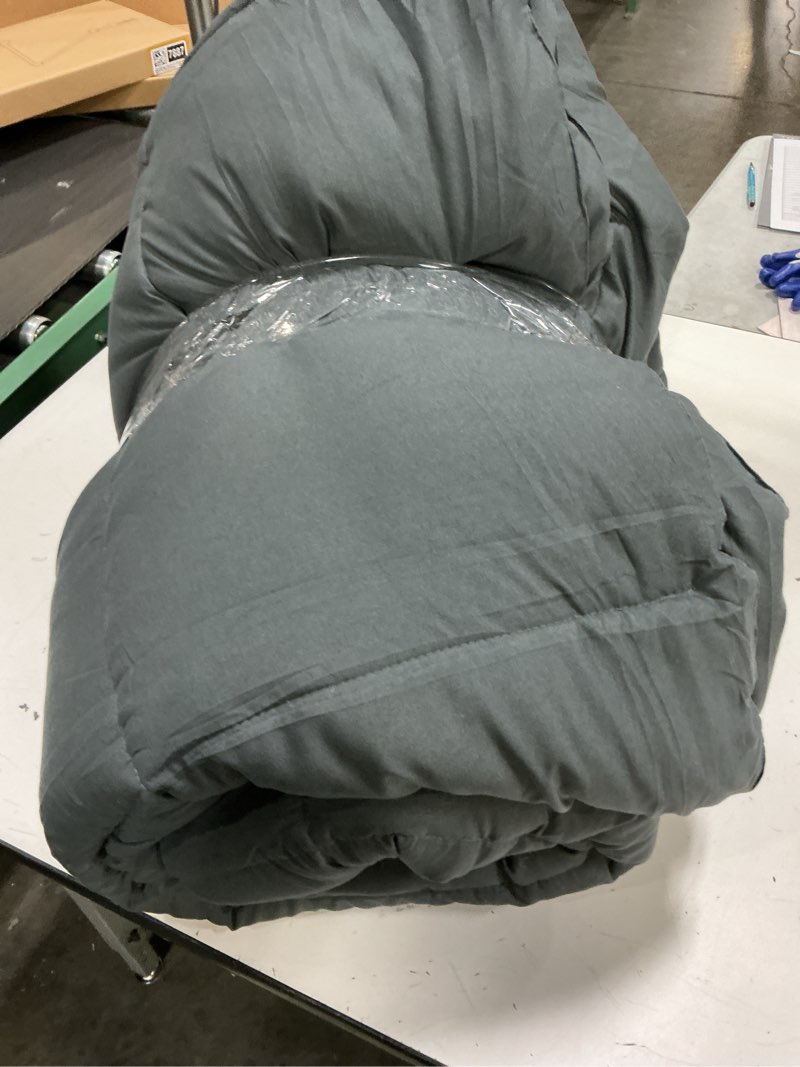 Condition photo showing Good Condition for hyleory all season king size bed comforter - cooling down alternative quilted duvet insert with corner tabs - winter warm - machine washable - dark grey king?90*102? dark grey