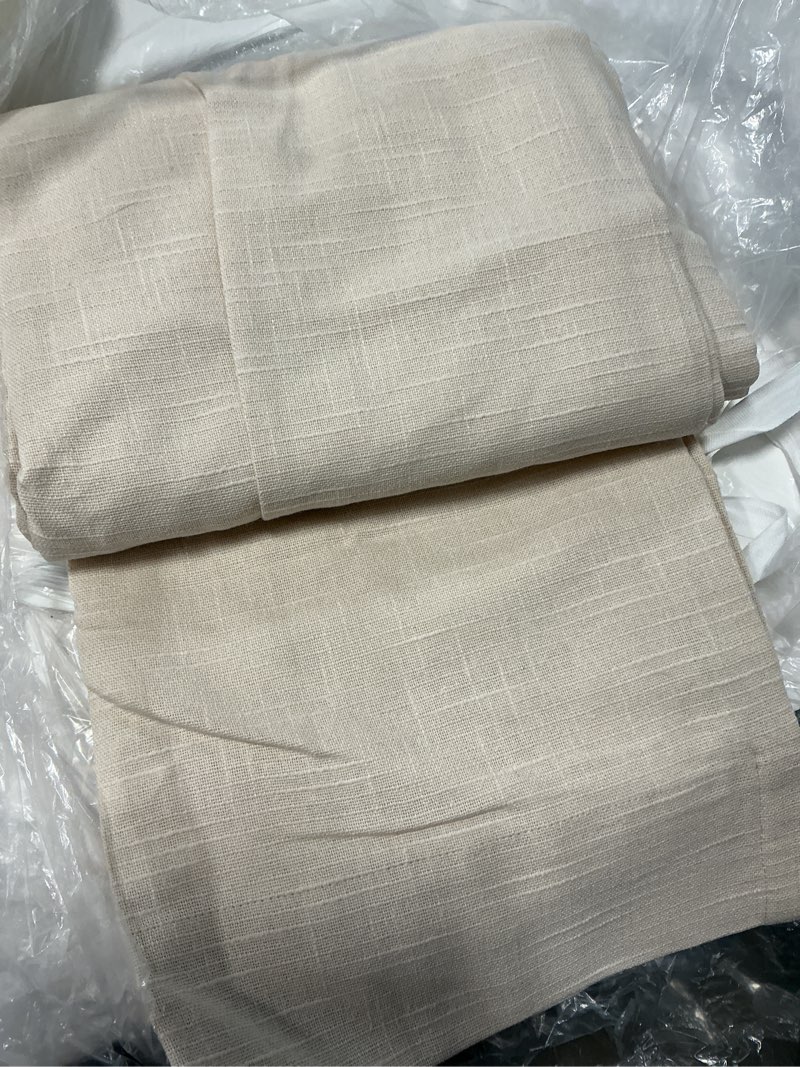 Condition photo showing Good Condition for cotton slub curtain - single panel, 48x96, natural
