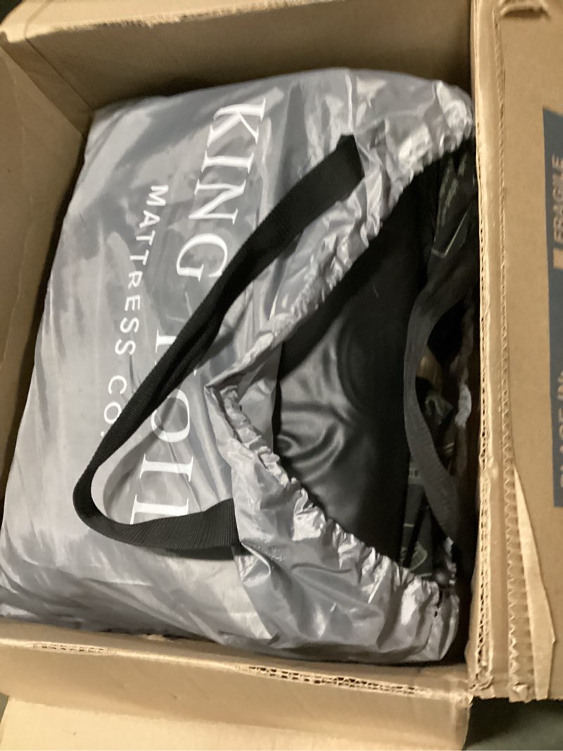 Condition photo showing As Is for King Koil Luxury California King Size Air Mattress with Built-in High-Speed Pump Best for Home, Camping & Guests, 20" Double High Airbed Adjustable Blow Up Mattress, Waterproof, 1-Year Warranty