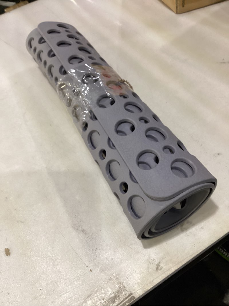 Condition photo showing As Is for TEMIR Bathtub Mat Non Slip and Shower Mat with Suction Cups and Drain Holes, 30x17 in (75x43 cm), Soft Machine Washable Non Slip Bath Mat, Shower Mats for Inside Shower, Easy Dry&Cut (Gray)