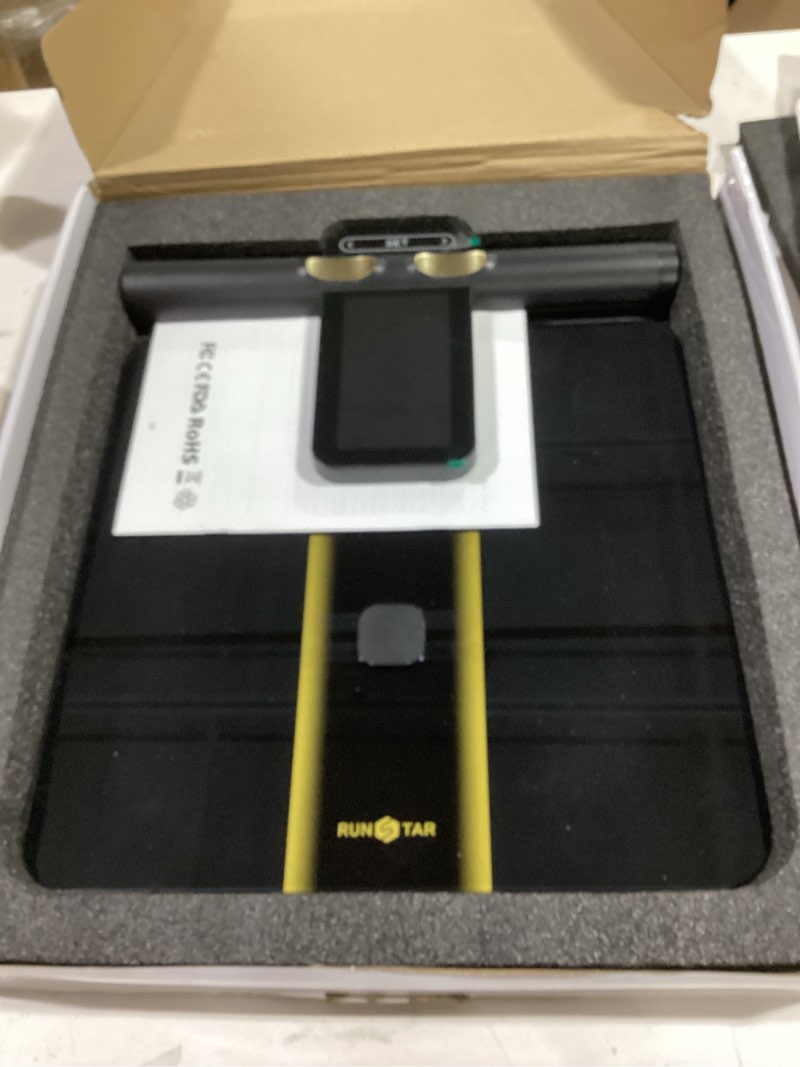 Condition photo showing Good Condition for RunStar Smart Scale for Body Weight and Fat Percentage, 8 Electrodes High Precision Body Composition Scale with Set Functions Handle, Body Analyzer Scale Sync App 28 Metrics 400lbs