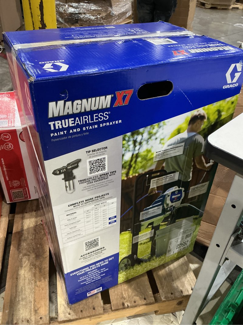 Condition photo showing As Is for graco magnum x7 cart airless paint sprayer
