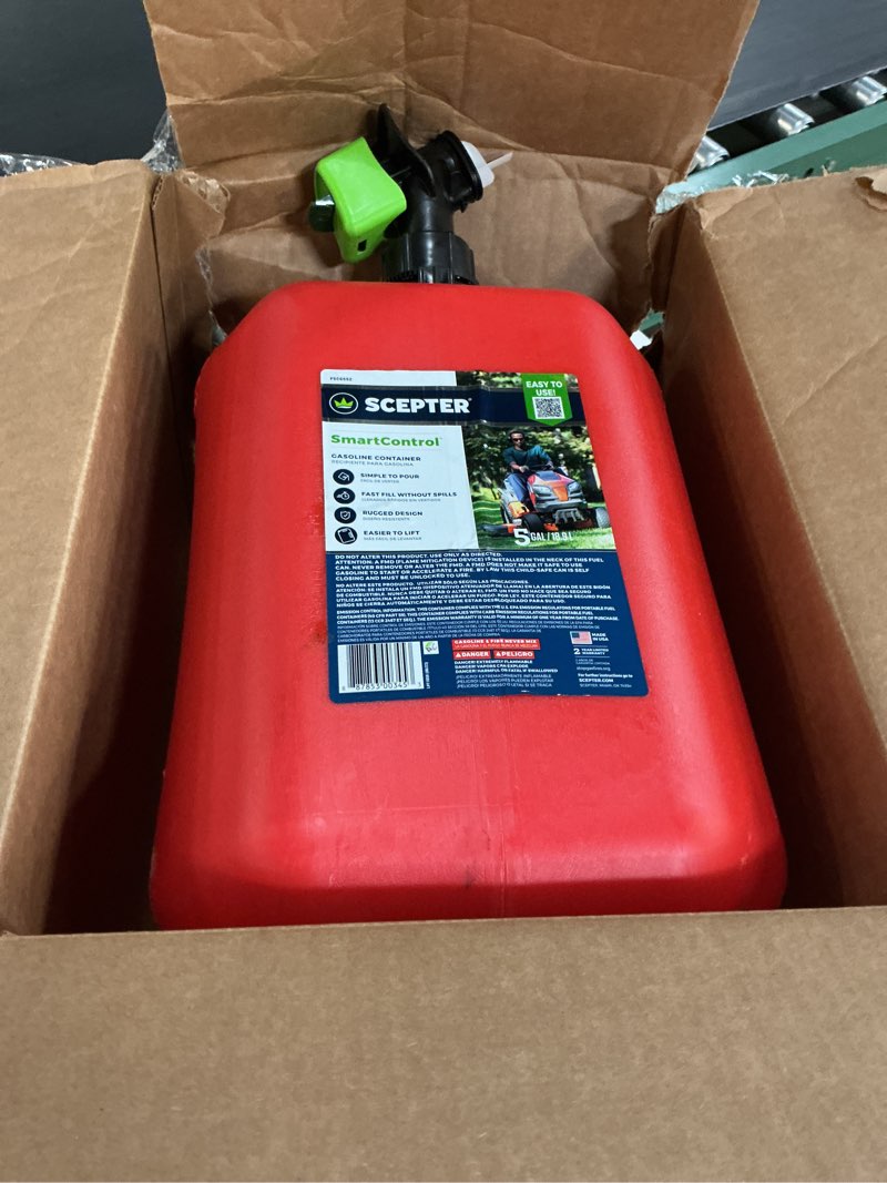 Condition photo showing Good Condition for scepter fscg552 fuel container with spill proof spout with bonus spout extender, rear handle red gas can, 5 gallon red gas can 5 gallon container
