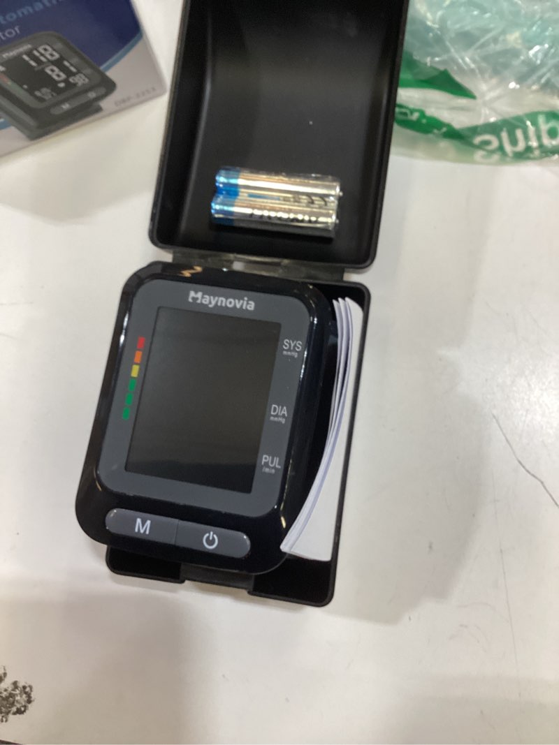 Condition photo showing Good Condition for wrist blood pressure monitor - automatic blood pressure cuff for home use, digital bp monitor wrist with large backlit display, bp cuff wrist for adults, 2x60 memory, fits 5.3"-8.5" black