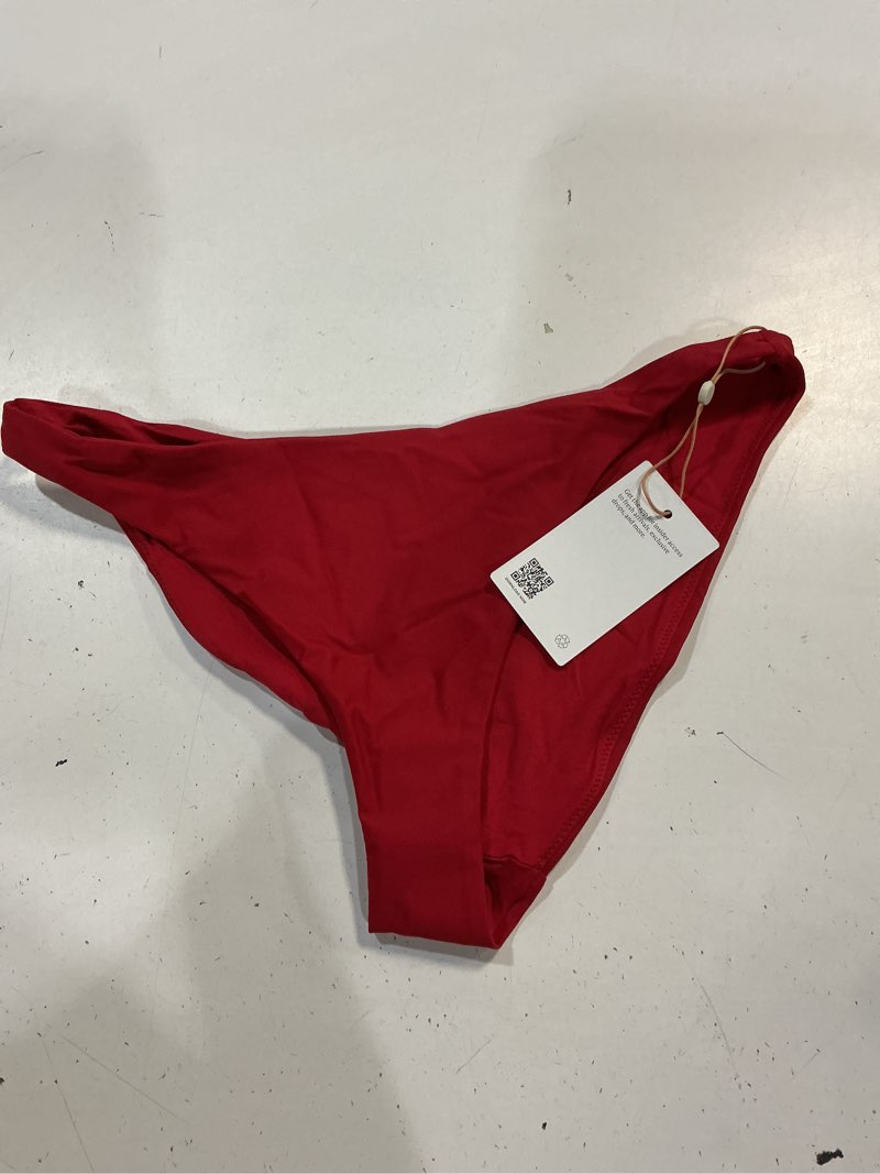 Condition photo showing New/Like New for italian low-rise bikini bottom, s, cherry