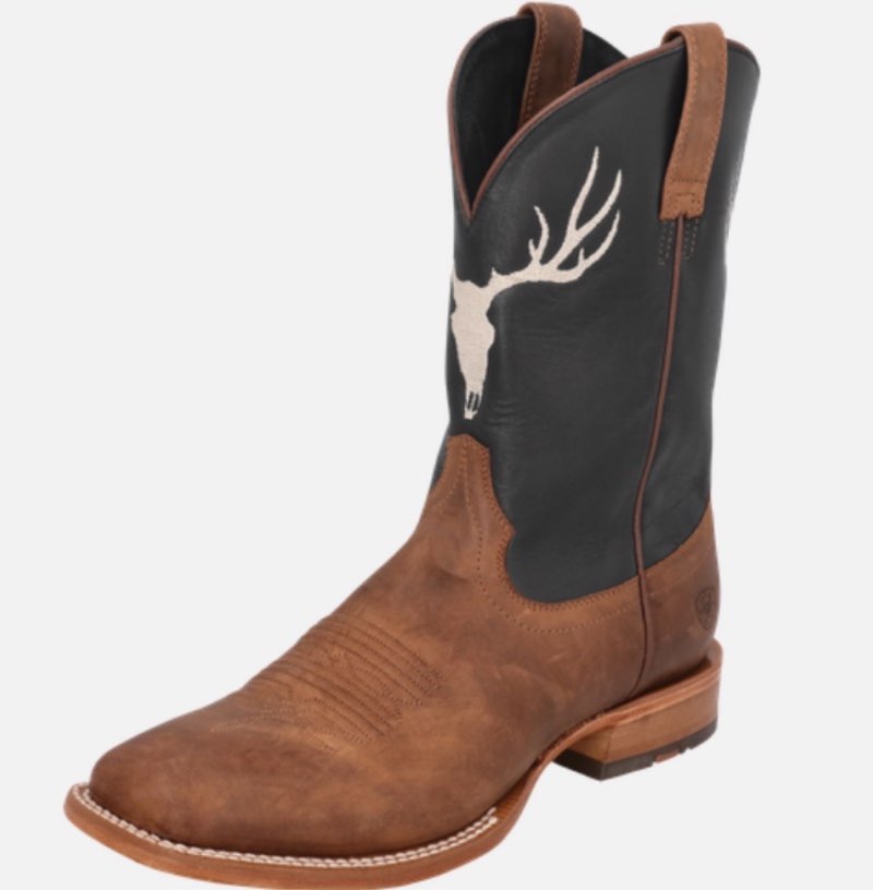 Ariat 10046826 Crosshair Square Toe Western Boots for Men - Rifle Brown Ink -