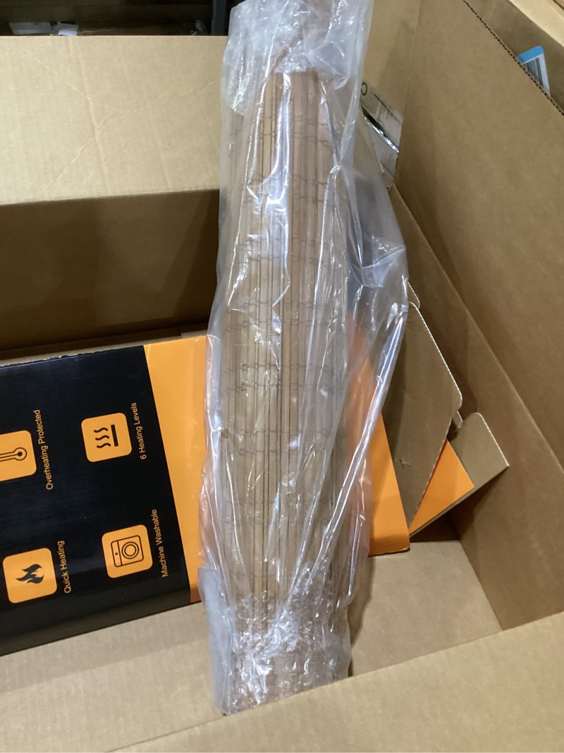 Condition photo showing New/Like New for LazBlinds No Tools No Drill Cordless Bamboo Roman Shades, Light Filtering Window Treatment, Roll Up Bamboo Blinds for Window 22'' W x 64'' H, Tuscan B Tuscan B 22'' W x 64'' H