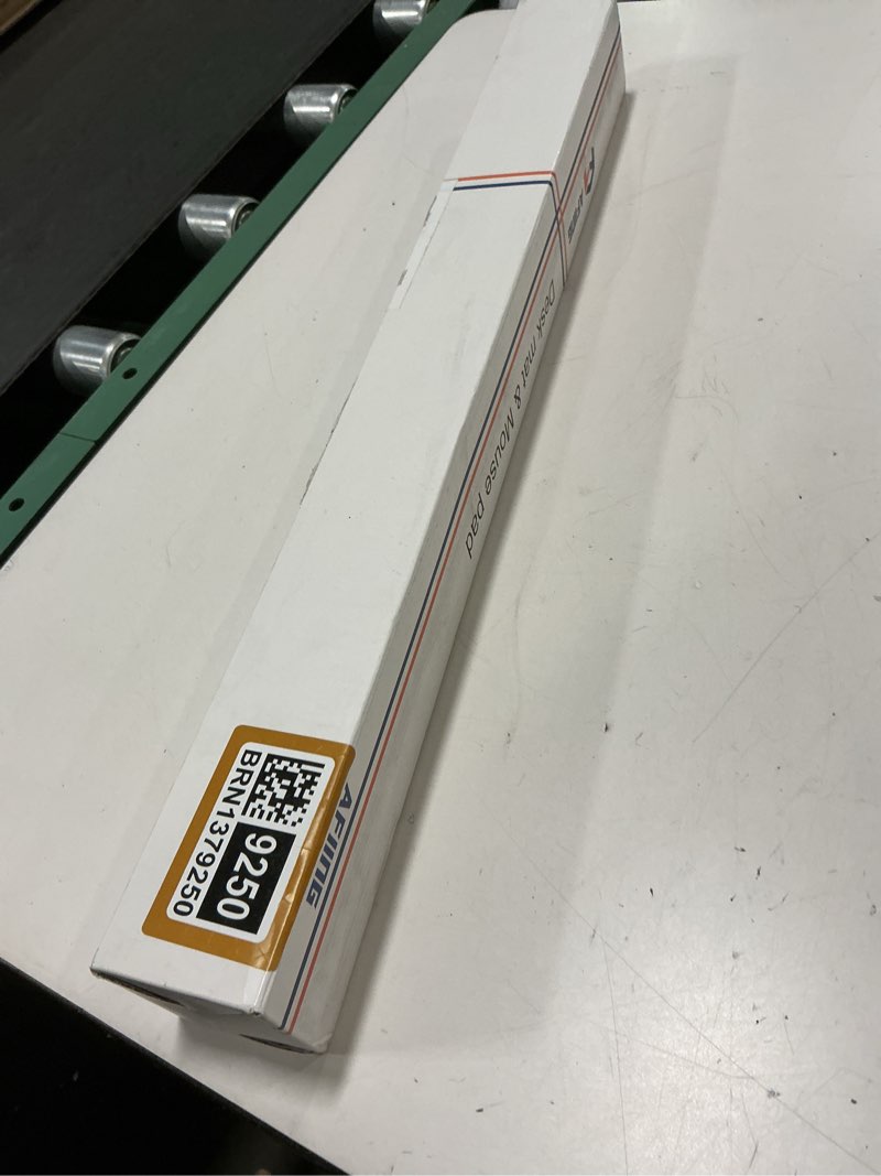 Condition photo showing New/Like New for Leather Desk Pad Protector-48 x 24" Computer Desk Mat, Large Mouse Pad, Non-Slip Desk Pad, Waterproof PU Leather Desk Blotter Mat, Desk Cover Mat for Office and Home (Light Grey) 48" x 24" Light Grey