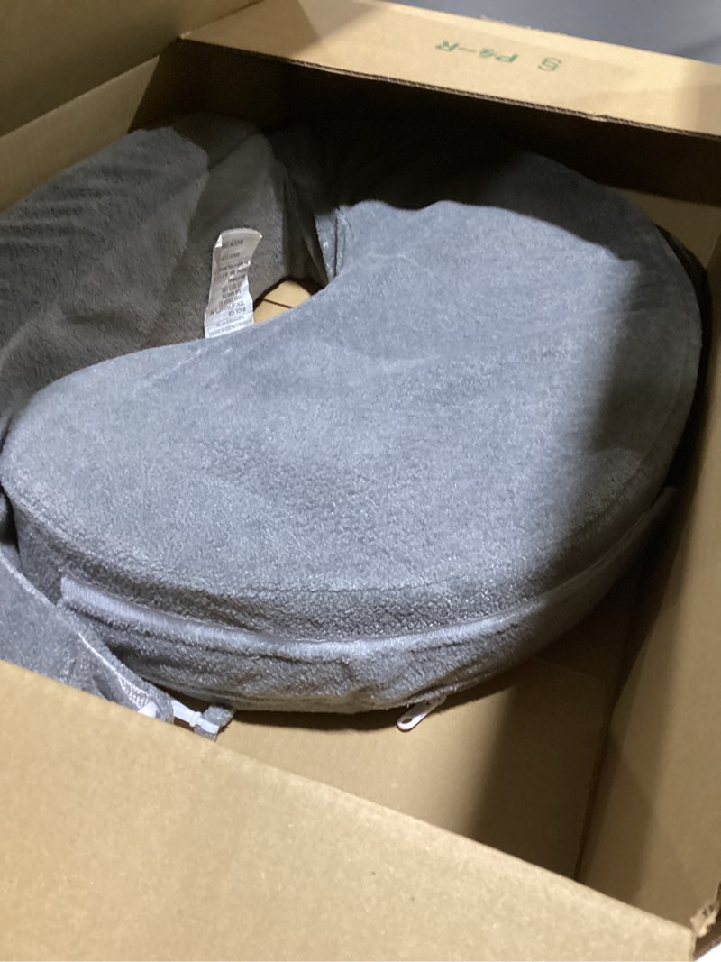 Condition photo showing As Is for My Brest Friend Nursing Pillow - Deluxe - Enhanced Comfort w/ Slipcover - Ergonomic Breastfeeding Pillow For Ultimate Support For Mom & Baby - Adjustable Pillow W/ Handy Side Pocket, Evening Grey