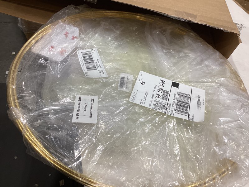 Condition photo showing New/Like New for 6 pack floral hoop with stand and 38-yard paddle wire 22 inch metal rings for diy centerpiece table decorations crafts macrame rings hoop wreath dream catcher rings wedding christmas wreaths, gold gold 22 inches