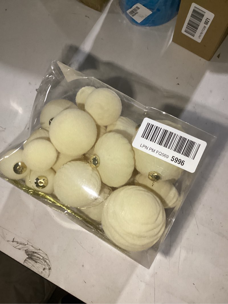 Condition photo showing Good Condition for WDF 35PCS White Christmas Balls Ornaments - Shatterproof Christmas Tree Ball Decorations, 10 Styles of Christmas Decorations for Parties, Holidays, Christmas 3.15inch White 35
