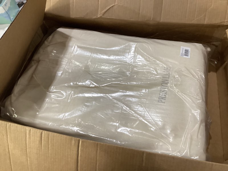 Condition photo showing New/Like New for preston lane greenwich weighted blanket 15 lbs – 100% european cotton, made in portugal – soft, breathable & chemical-free weighted throw blanket for adults, sofa or bed