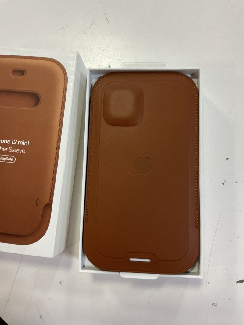 Condition photo showing Good Condition for apple iphone 12 mini leather sleeve with magsafe - saddle brown