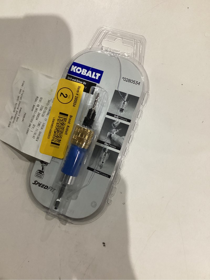 Condition photo showing As Is for kobalt 7/64-in x 1-5/8-in high-speed steel countersink twist drill bit