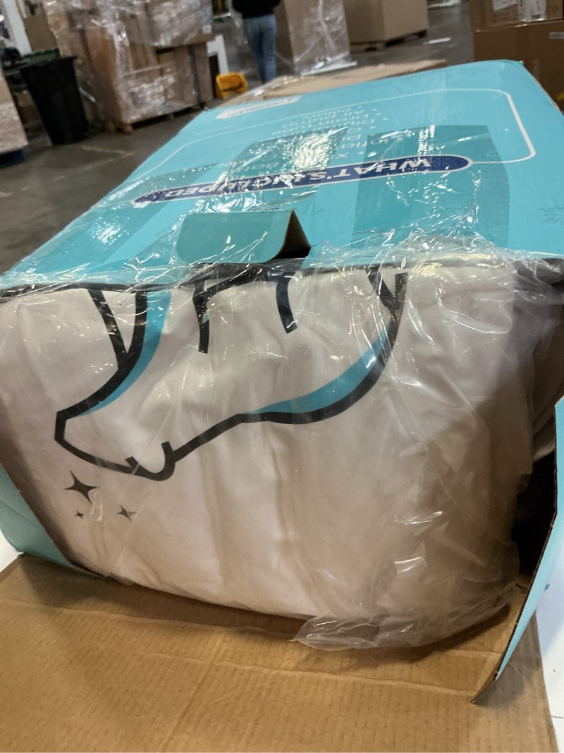 Condition photo showing As Is for ice bath tub for athletes with cover by brisk bear - extra large cold plunge tub for recovery - inflatable ice bath plunge pool with digital timer - cold plunge to soothe muscles - black ice tub round