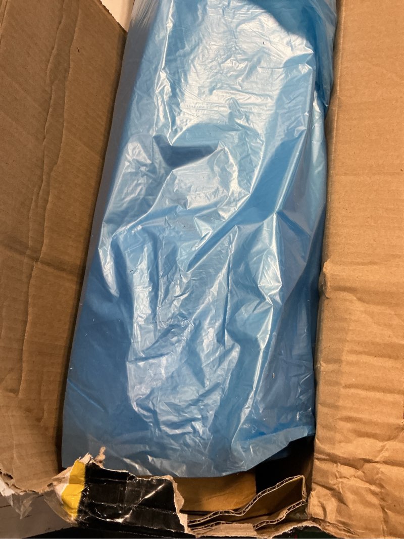Condition photo showing Good Condition for 16' x 350' pure blue protective masking film cover - overspray paintable sheeting roll, painters plastic (10 micron, .4 mil) - plastic painting protection for auto & household paint covering