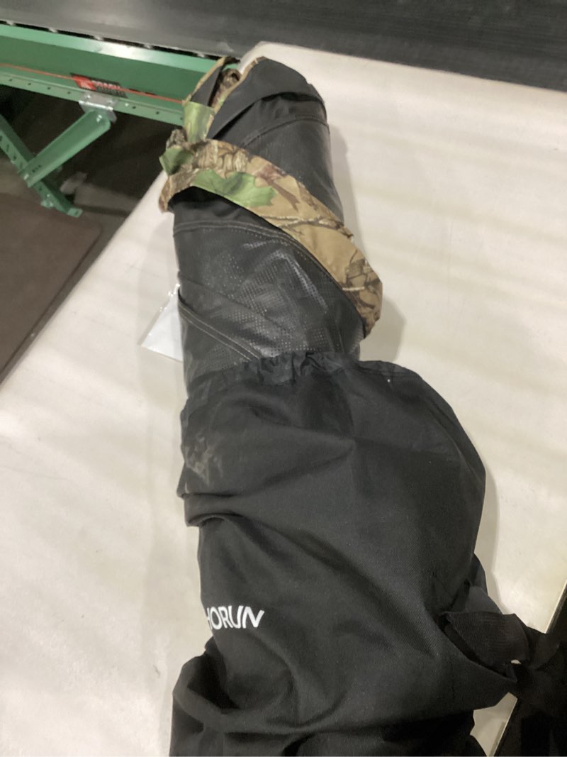 Condition photo showing As Is for Hunting Blind with Floor Mat, 360 Degree See Through Ground Blind with Carrying Bag, 2/3/4 Person Pop Up Camouflage Tent Portable Concealed Shelter 3-4 Person