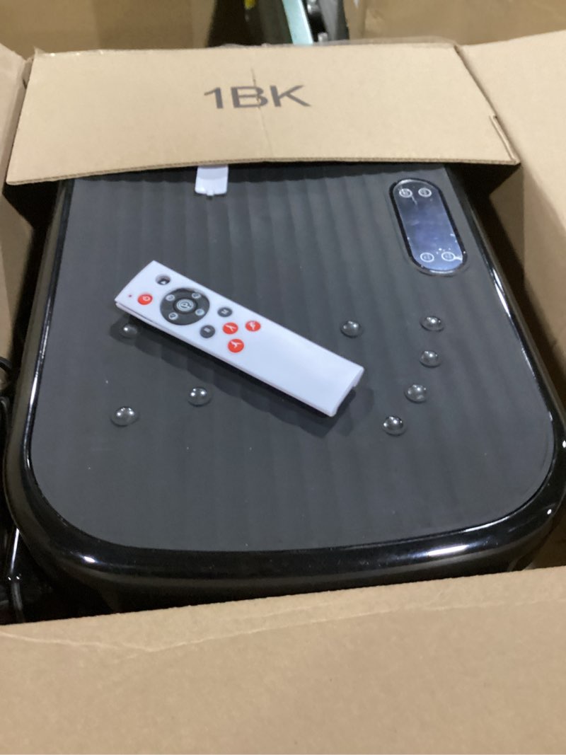 Condition photo showing As Is for Vibration Plate Exercise Machine, Vibration Plate for Lymphatic Drainage 330 Lbs Capacity Whole Body Vibration Platform Machines Helps Weight Loss Shaping Toning Wellness Black