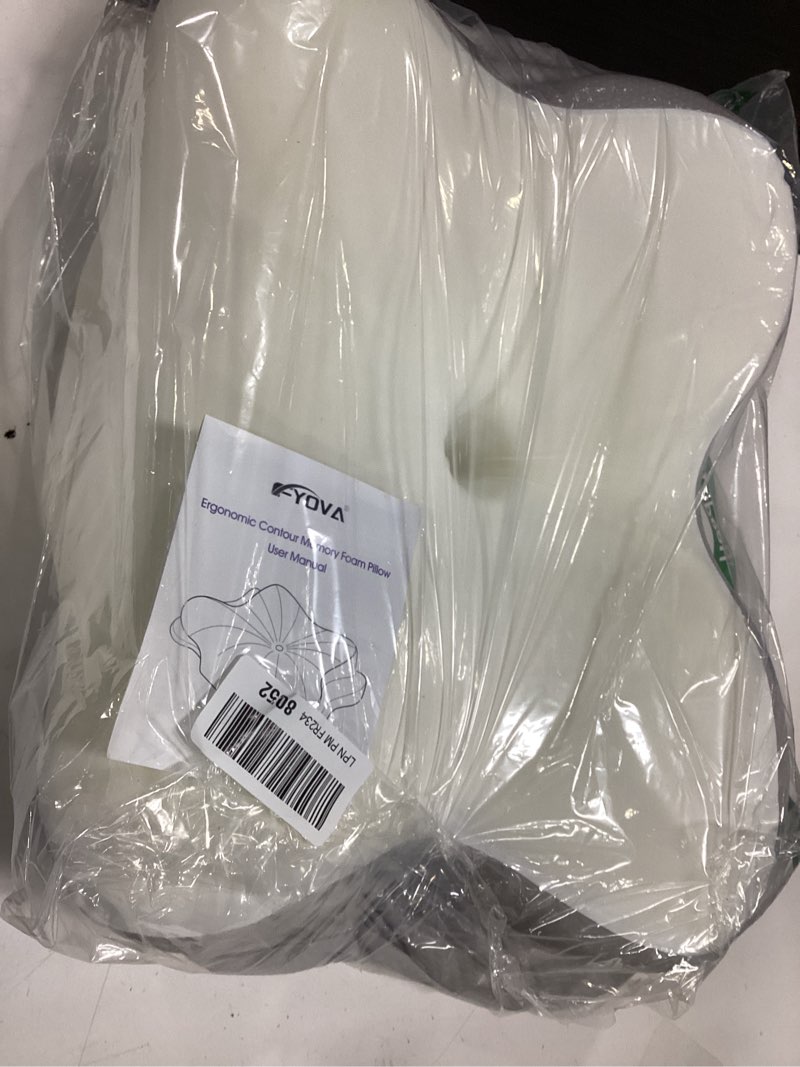 Condition photo showing Good Condition for Cervical Neck Pillow, Ergonomic Memory Foam Pillows for Neck Pain Relief with Breathable Pillowcase, Adjustable Contour Neck Support Pillow for Side Back Stomach Sleepers, Odorless