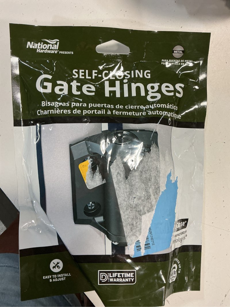 Condition photo showing New/Like New for national hardware narrow spring 2-pack 3-13/16-in black gate hinge