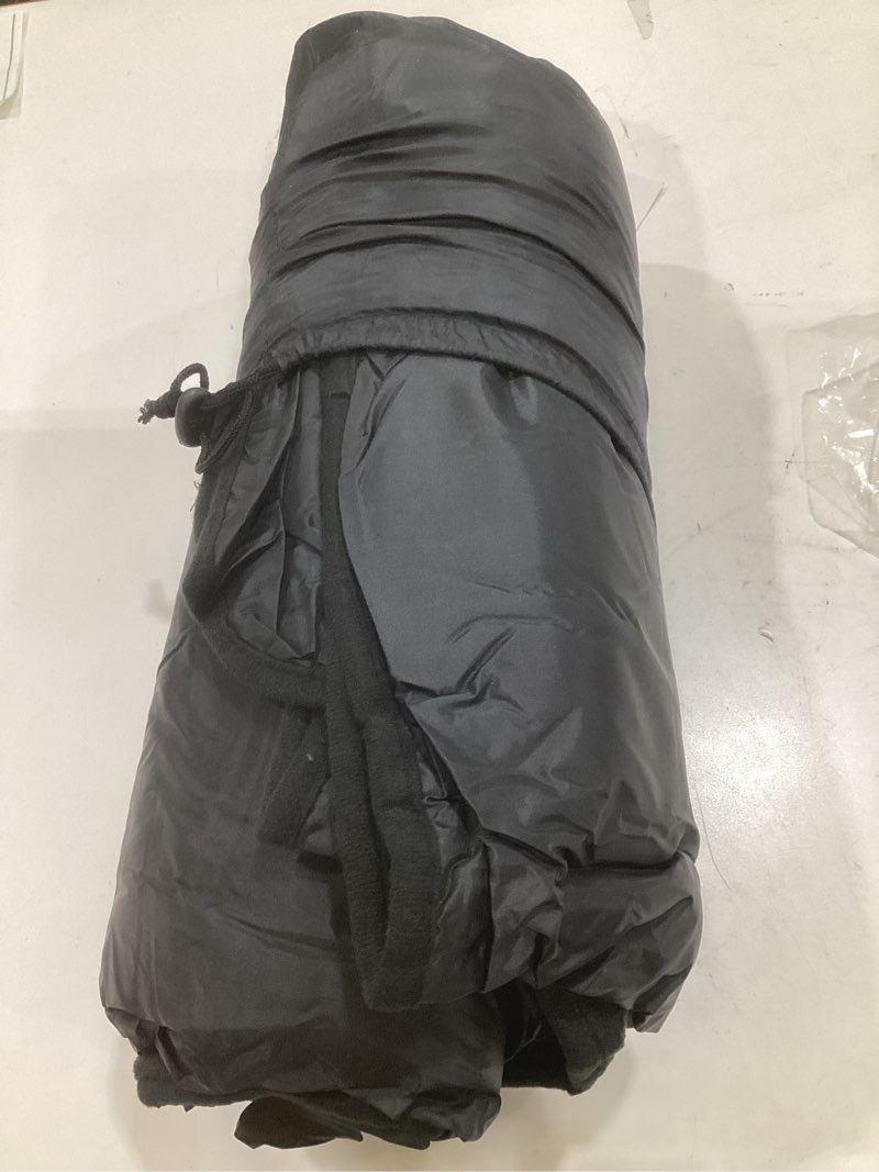 Condition photo showing As Is for threadart outdoor rainproof & windproof thick stadium blanket | for camping, picnic, sports, festivals, football, baseball, concerts, parks, beach 55" x 79" black
