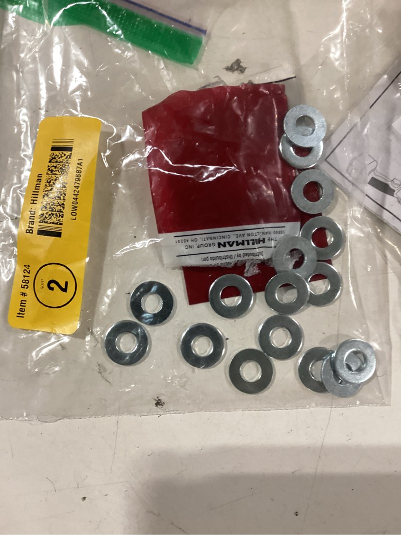 Condition photo showing As Is for hillman 1/4-in zinc-plated standard flat washer (16-count)