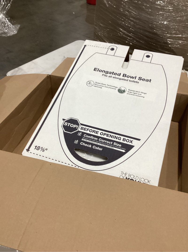 Condition photo showing New/Like New for readylatch elongated toilet seat w soft close white