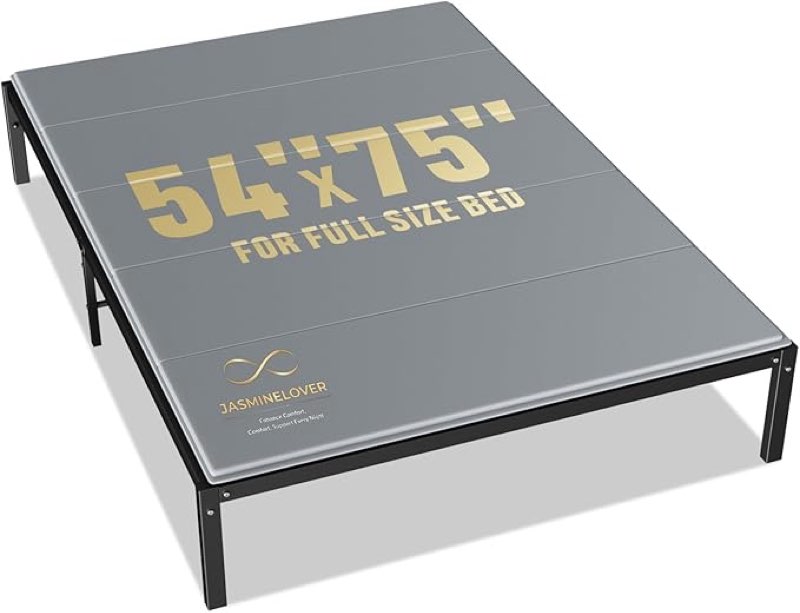jasminelover bunkie board full size 54"x75" bed boards for under mattress - heavy duty reinforced wood support board with anti-sag design, fits metal frames/platform beds/sleeper sofas