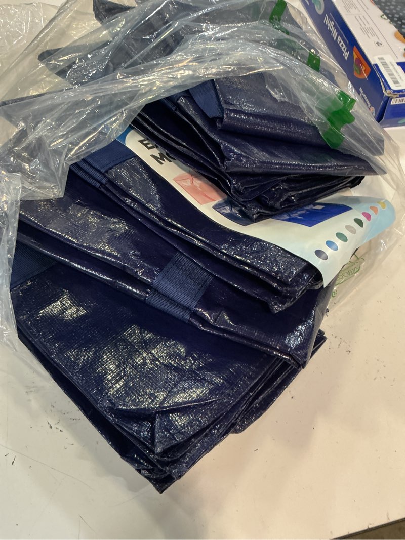 Condition photo showing New/Like New for ticonn 6 pack extra large moving bags heavy duty with zippers & carrying handles, durable storage bags moving boxes for closet organizers and storage (6 pack, navy) 6 pack navy