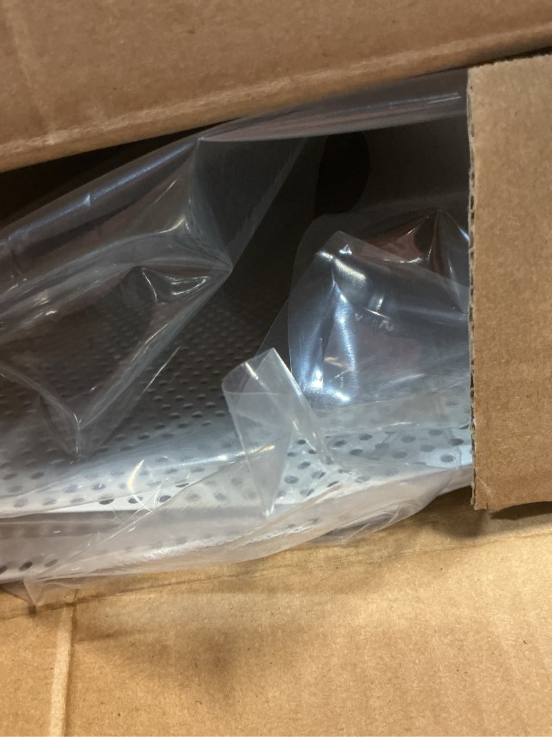 Condition photo showing New/Like New for 4ft steel easy slip-on baseboard heater cover, no end caps, for bathroom & hydronic system for extending cover, white cover 4ft ?no end caps?