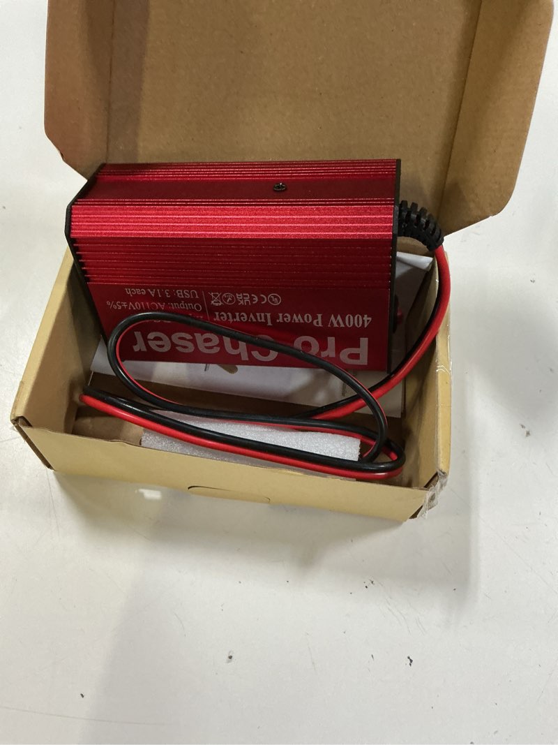 Condition photo showing Good Condition for pro chaser 400w power inverters for vehicles - dc 12v to ac 110v car inverter converter, 6.2a dual usb charging ports, dual ac adapter for laptops air compressor