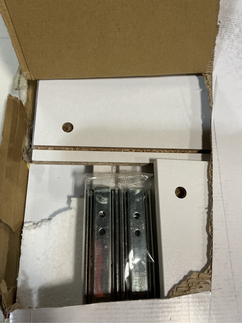 Condition photo showing As Is for ClosetMaid SuiteSymphony Wood Closet Drawer, Add On Accessory, Shaker Style, For Storage, Closet, Clothes, 25” x 10” Size for 25 in. Units, Pure White Pure White 25" X 10" Drawer