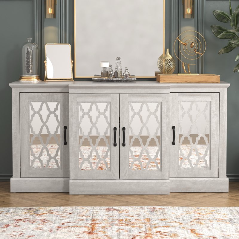 Wide accent sideboard grey oak  FG-DI-PU-19-667-WAY