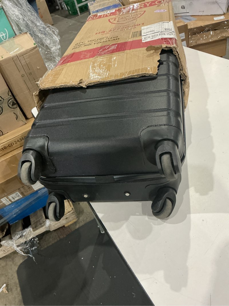 Condition photo showing Good Condition for travelers club harper luggage, black, 22-inch carry-on 20-inch carry-on black
