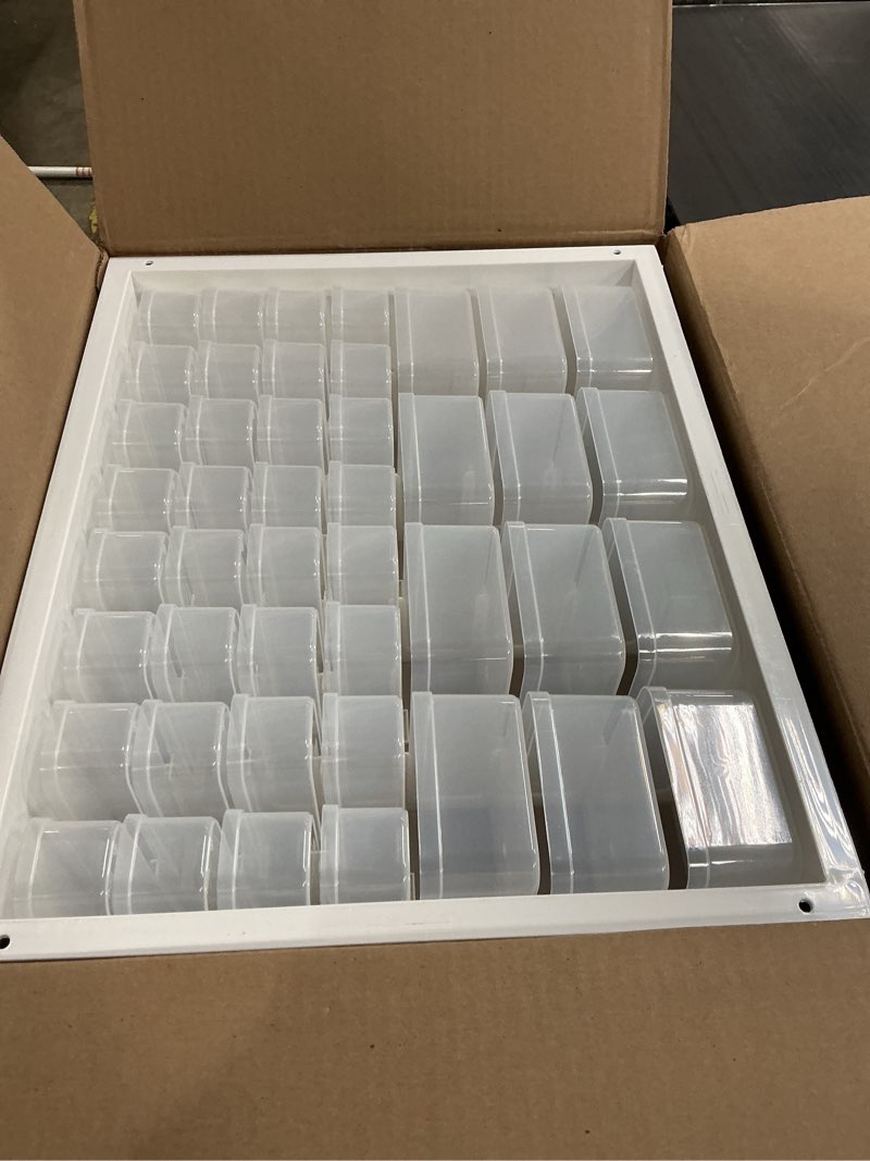 Condition photo showing Good Condition for iris usa screw tool organizer small parts cabinet chest, 44-drawer hardware electronics nuts bolts storage drawers organization toolbox garage craft business teacher beads scrapbook art hobby - white white 44 drawer
