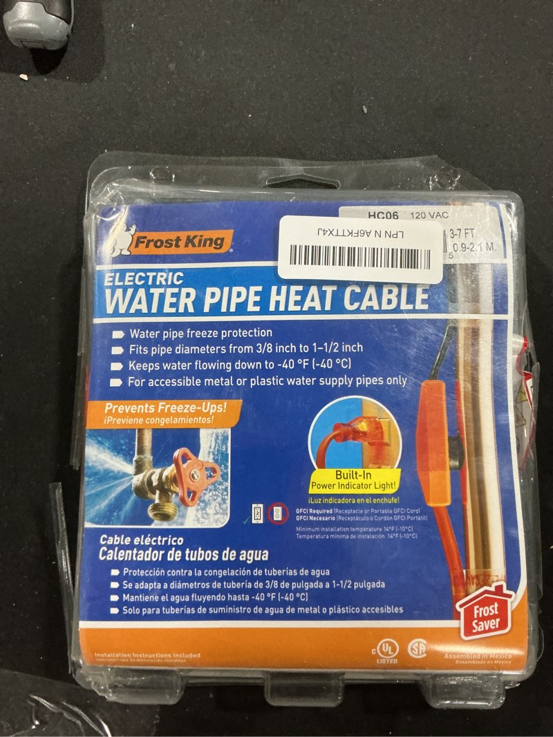 Condition photo showing Good Condition for Frost King HC6A Automatic Electric Heat Kit Heating Cables, 6 Feet, Black