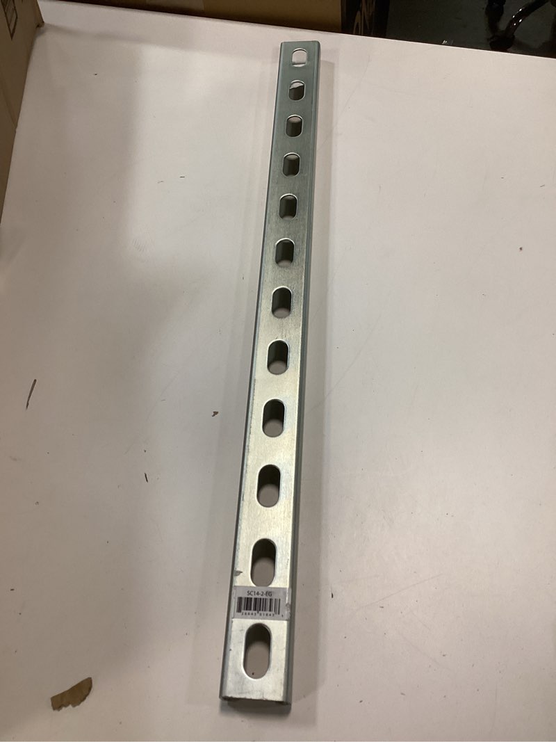 Condition photo showing Good Condition for Newhouse Electric 1-5/8 in. x 13/16 in. 14 Gauge Metal Strut Channel with Slotted Back Electro-Galvanized 2ft. (SC14-2-EG), Silver