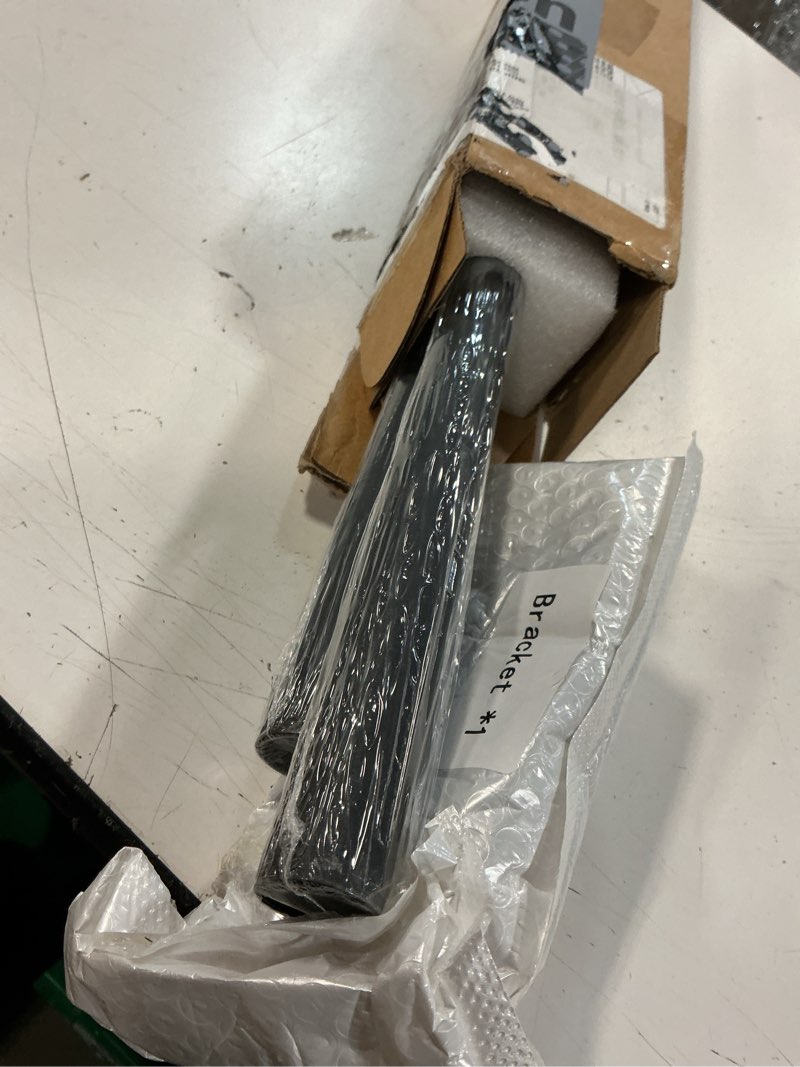 Condition photo showing Good Condition for 1 inch heavy duty blackout curtain rods for windows, industrial pipe wrap around room divider decorative curtain rods wall mount & ceiling mount, black, 72-144 inch black 72 to 144 inch