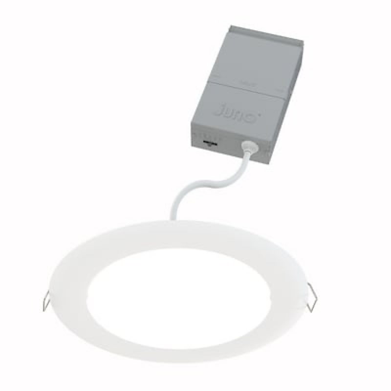 juno contractor select wf6 matte white 6-in 950 -lumens switchable white round light