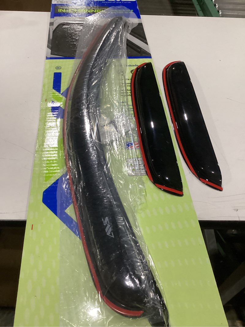 Condition photo showing As Is for Auto Ventshade [AVS] In-Channel Rain Guards For 2007-2013 Chevrolet/GMC Silverado/Sierra 1500; 2007-2014 Silverado/Sierra 2500 HD & 3500 HD EXTENDED CAB | Window Vent Visors, 4 pcs. - Smoke | 194040 In-Channel - Smoke