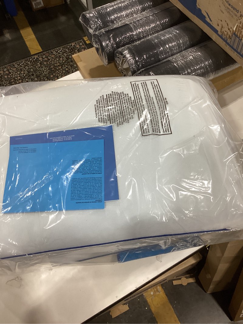 Condition photo showing Good Condition for Sleep Innovations Customizable Comfort Gel Memory Foam Pillow, King Size, Tencel Cover, Side, Stomach, and Back Sleepers, Soft-Medium-Firm Adjustable Support King (Pack of 1)