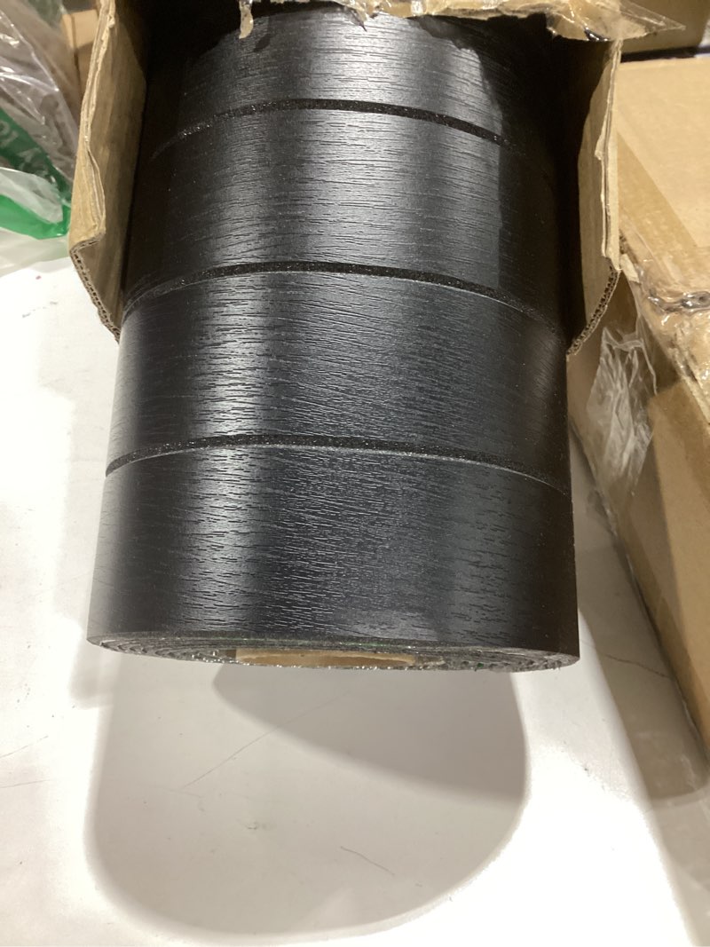 Condition photo showing Good Condition for yu li 3dh peel and stick pvc slat wall panel 118"x15.75" self-adhesive thick faux black wood grain wallpaper panel 3d soundproof wall panels for walls & ceilings